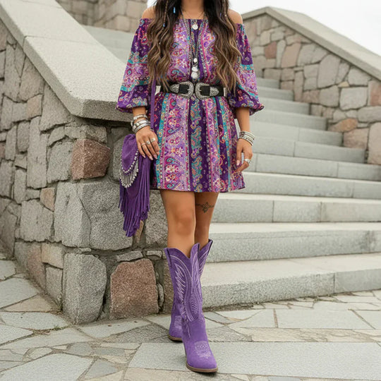 Westernstiefel Für Damen Mit Stickerei EB