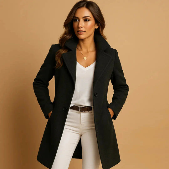 EB | Button-Up Taillierter Langer Mantel