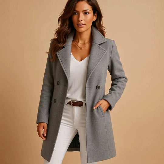 EB | Button-Up Taillierter Langer Mantel