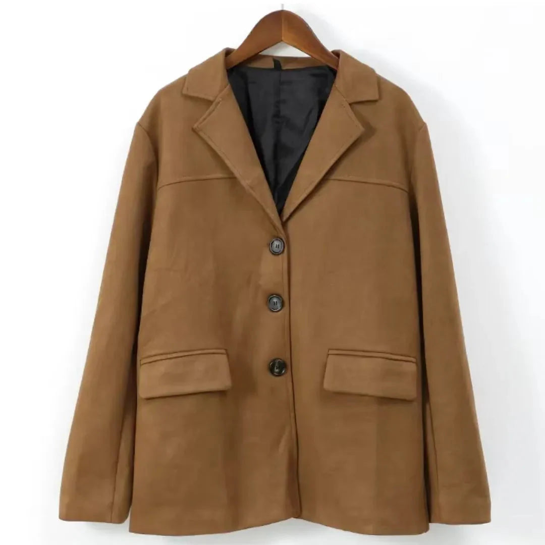 EB | Klassische Braune Wildlederjacke