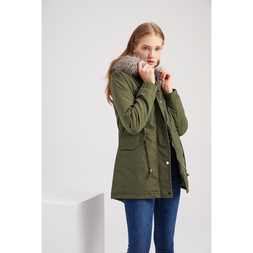 EB | Damen warmer Kapuzenparka Winterjacke