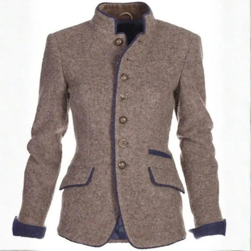 EB | Stehkragen Blazer mit Kontrastierenden Besätzen