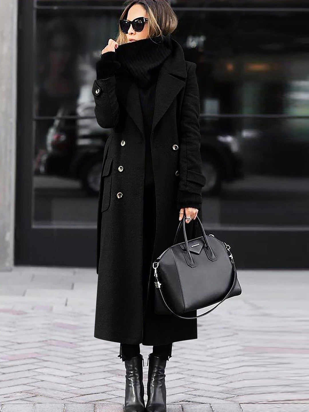 EB | Wollmantel - Elegantes Doppelreihiges Design für Winterwärme