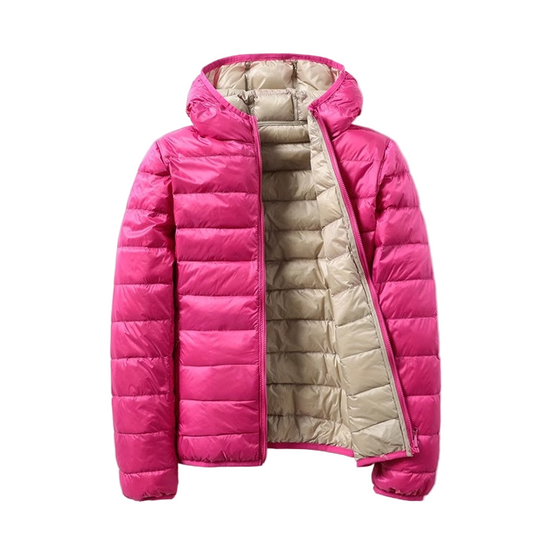 EB | Damen Übergangs Kapuzen-Puffermantel Winterjacke