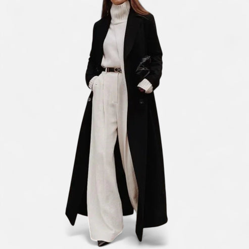 EB | Longline Maxi Mantel Maßgeschneiderter Doppelreiher Winterübermantel