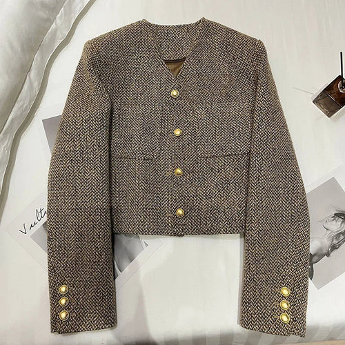 EB | Cropped Blazer – Taillierter Schnitt mit Goldfarbenen Knöpfen