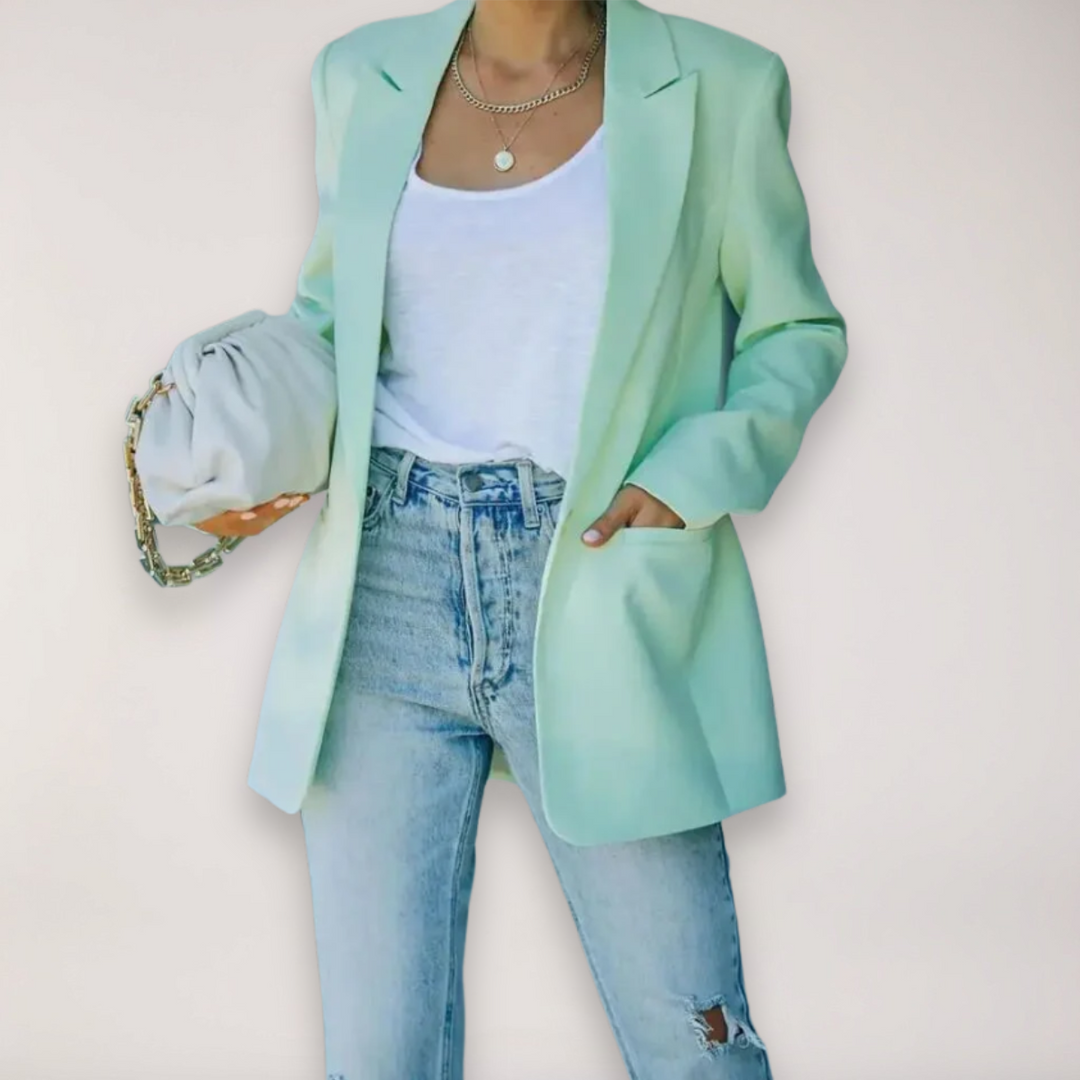 EB | Oversized Blazer – Einreiher mit Reverskragen Jacke für Elegantes Layering