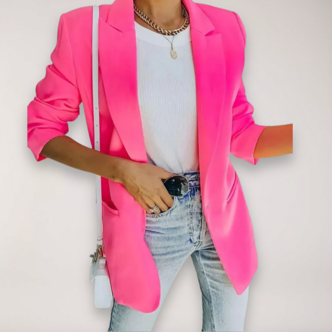 EB | Oversized Blazer – Einreiher mit Reverskragen Jacke für Elegantes Layering