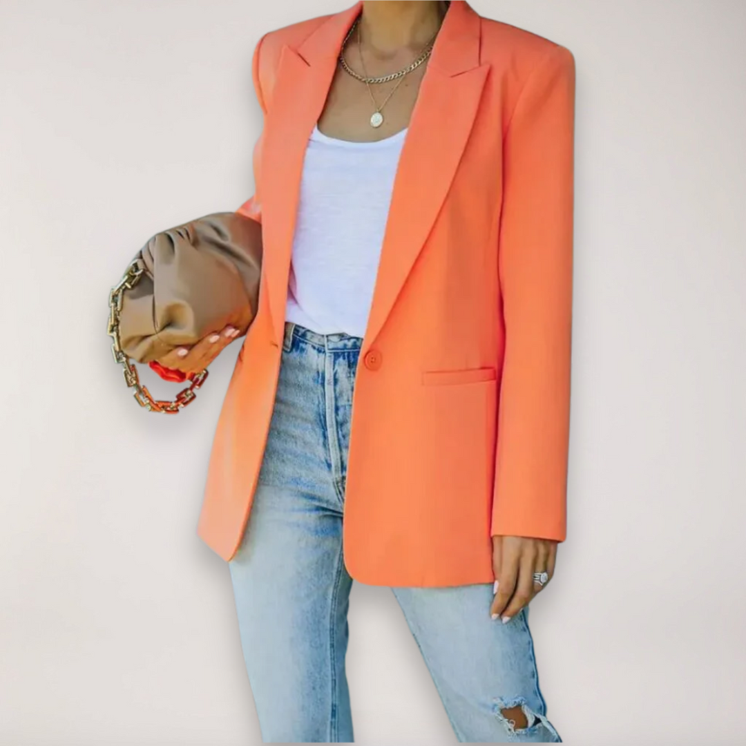 EB | Oversized Blazer – Einreiher mit Reverskragen Jacke für Elegantes Layering