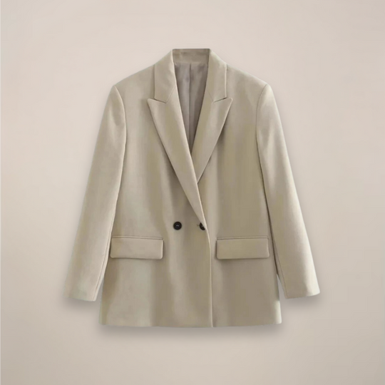 EB | Oversized Doppelreiher Blazer Mantel – Langer Smarter Jacke für Herbst/Winter