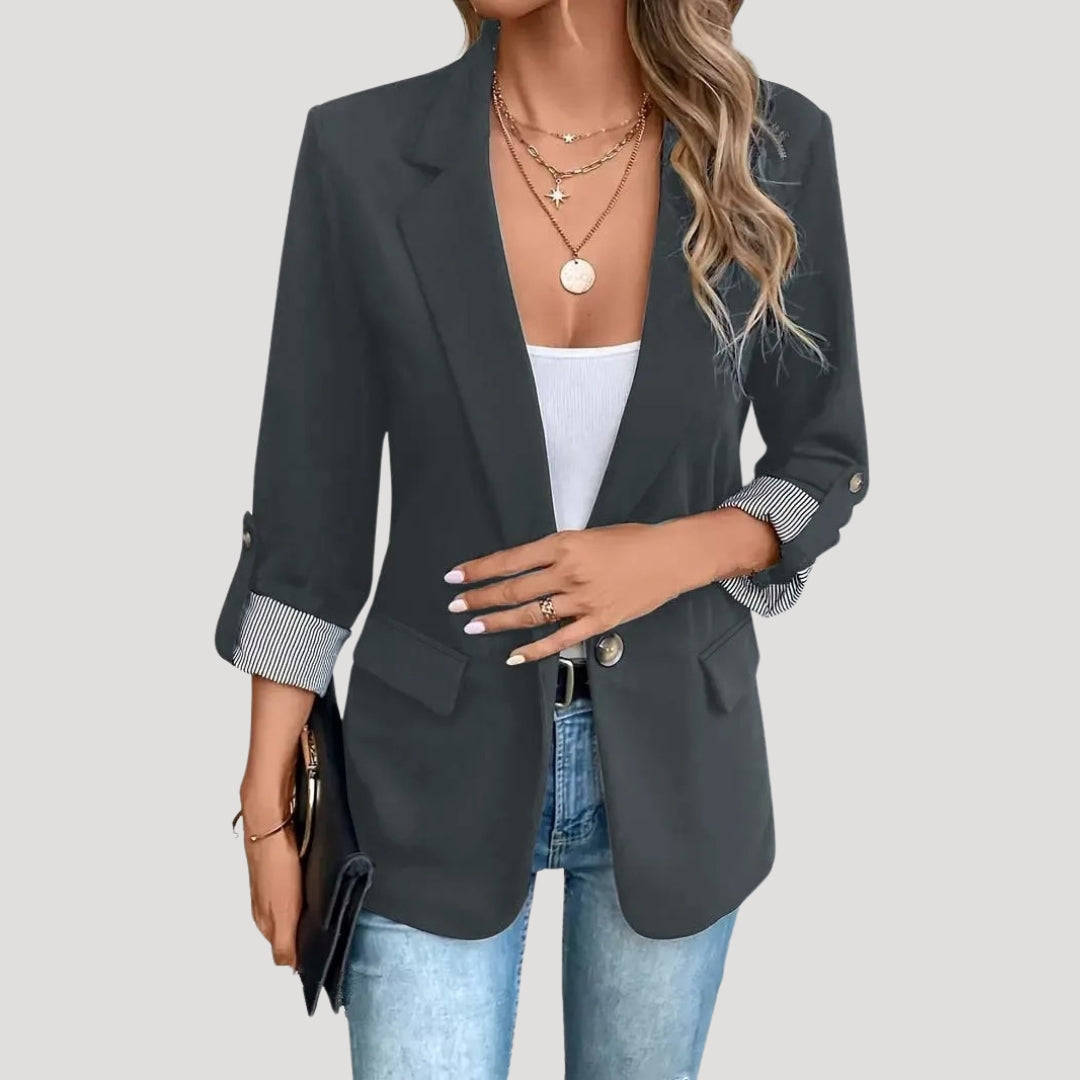 EB | Maßgeschneiderter Blazer – Klassisch Einreiher mit Aufschlagärmel