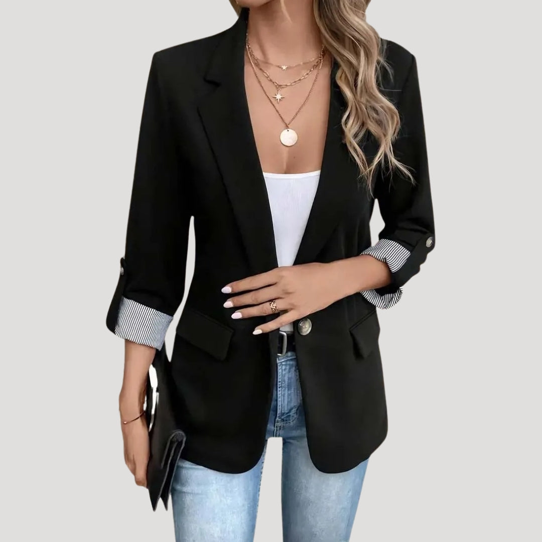 EB | Maßgeschneiderter Blazer – Klassisch Einreiher mit Aufschlagärmel