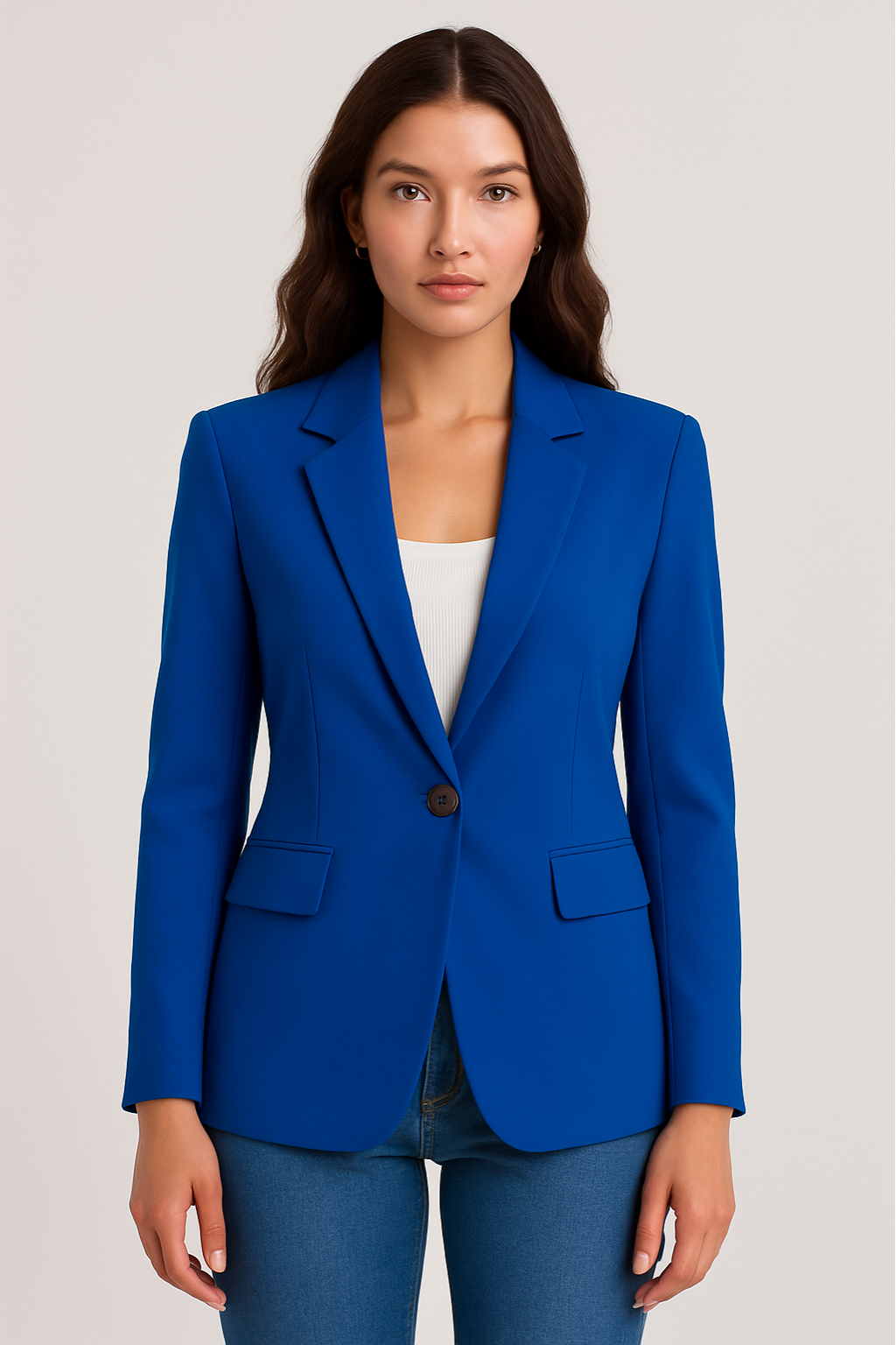 EB | Maßgeschneiderter Blazer – Einreiher – Slim Fit – Blau