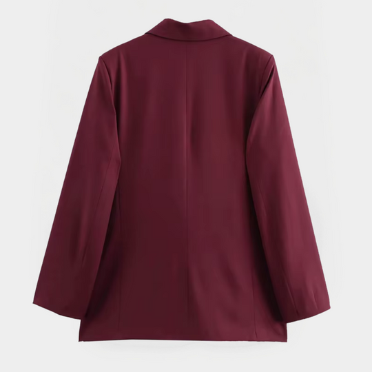 EB | Taillierter Burgunder Blazer – Verfeinerte Passform für Schicke Freizeit-Looks
