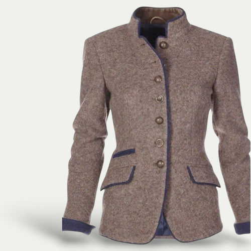 EB | Taillierter Kurzer Blazer mit Stehkragen – Schick Lässige Schicht