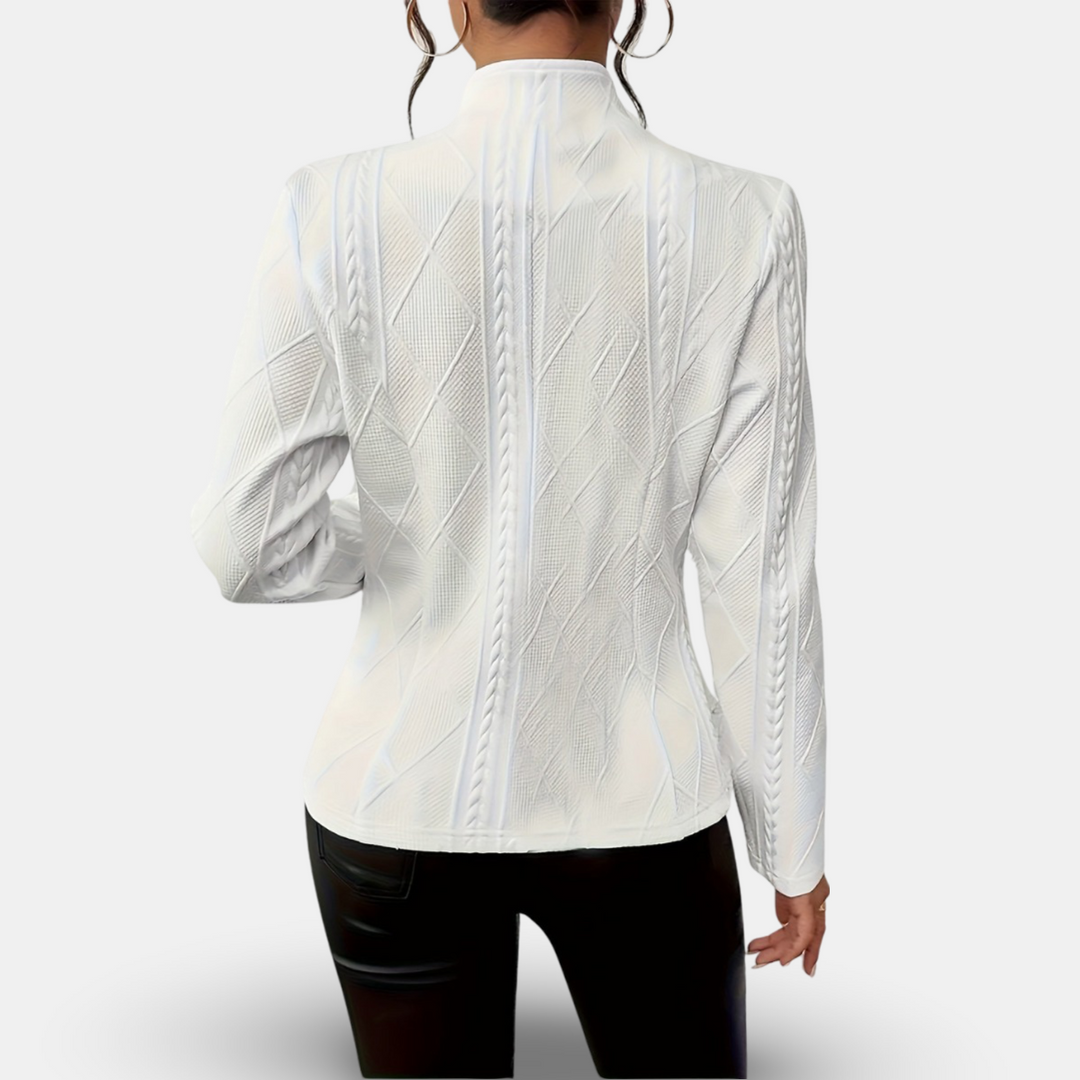 EB | Strukturiertes Blazer – Taillierte Passform mit Geometrischen Details