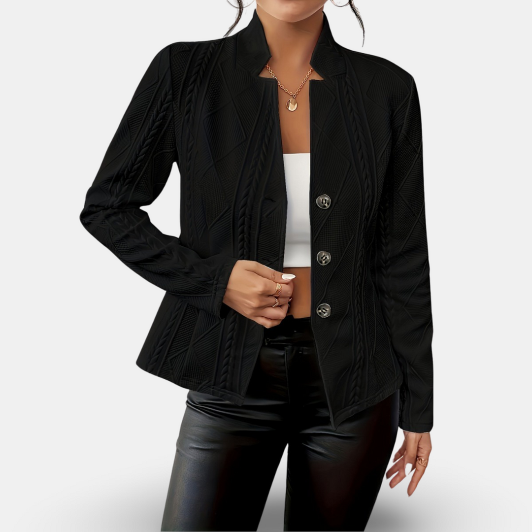 EB | Strukturiertes Blazer – Taillierte Passform mit Geometrischen Details