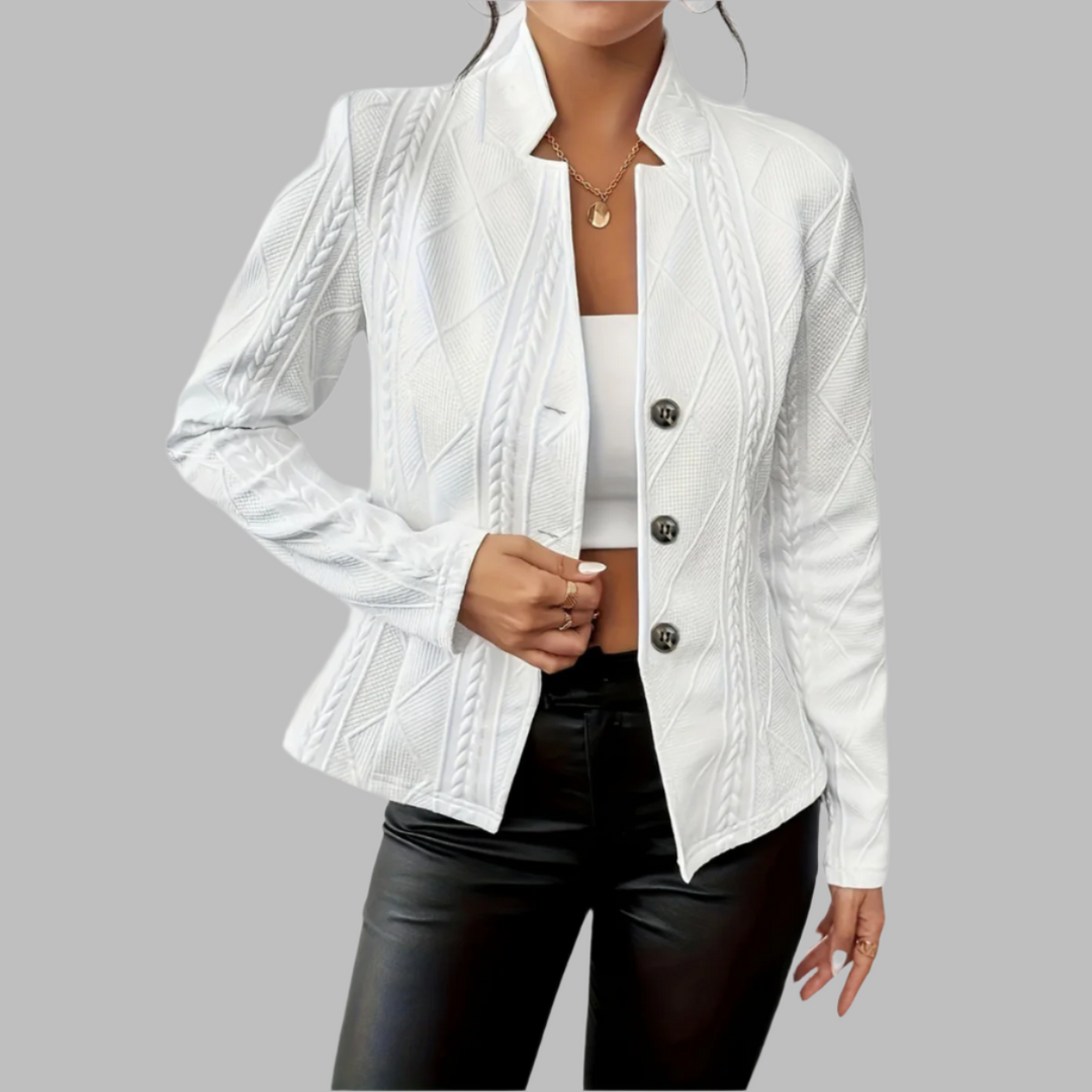 EB | Strukturiertes Blazer – Taillierte Passform mit Geometrischen Details