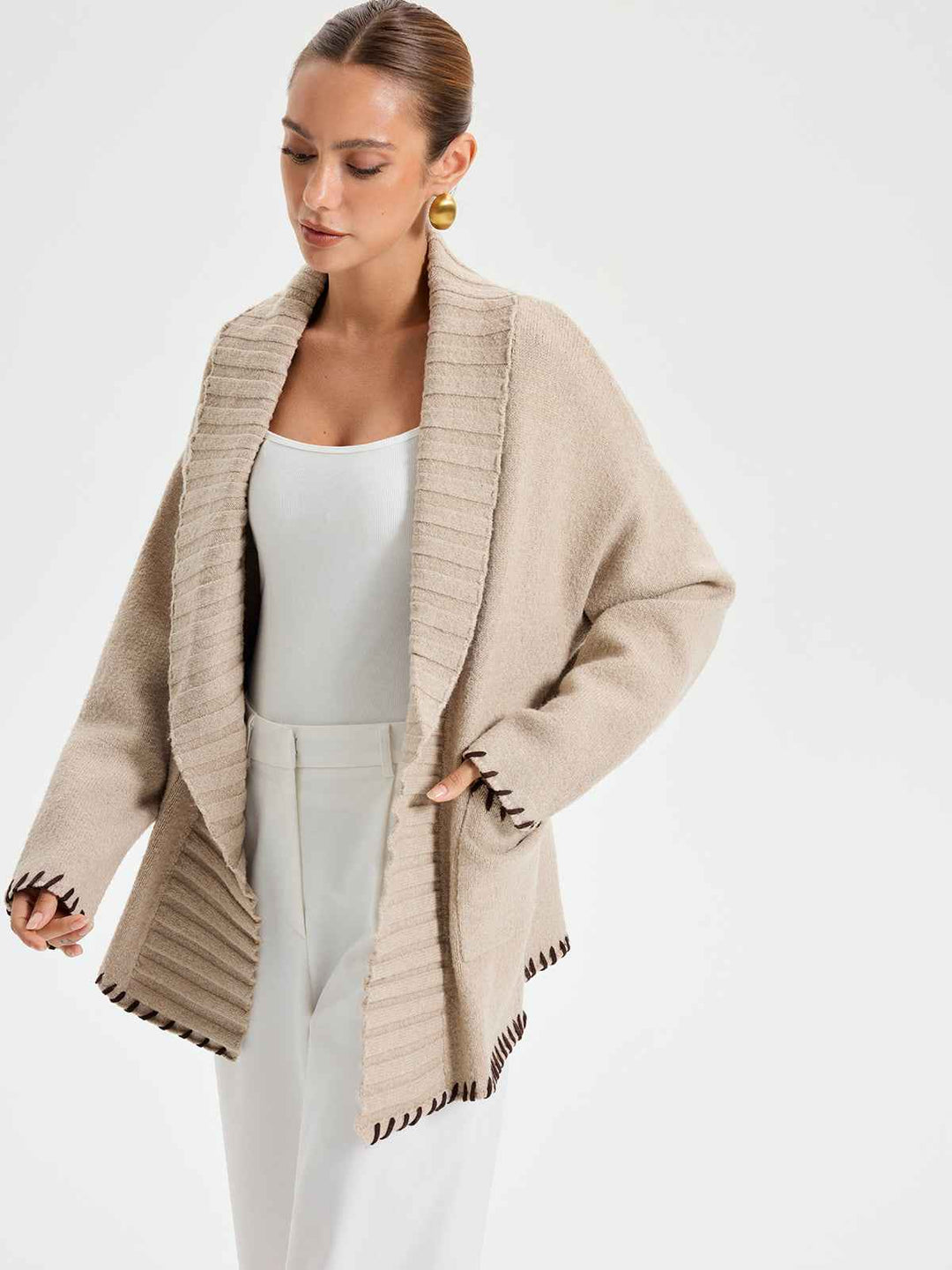 EB | Wintermäntel - Strickoberbekleidung mit Gürtel-Design für Wärme