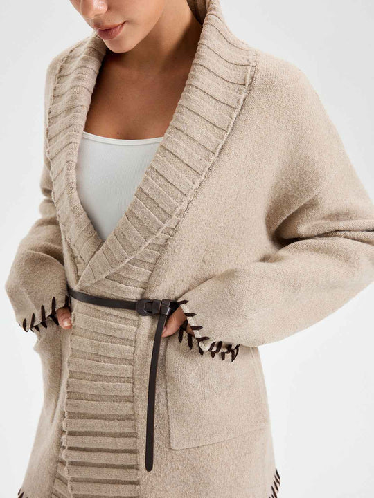 EB | Wintermäntel - Strickoberbekleidung mit Gürtel-Design für Wärme