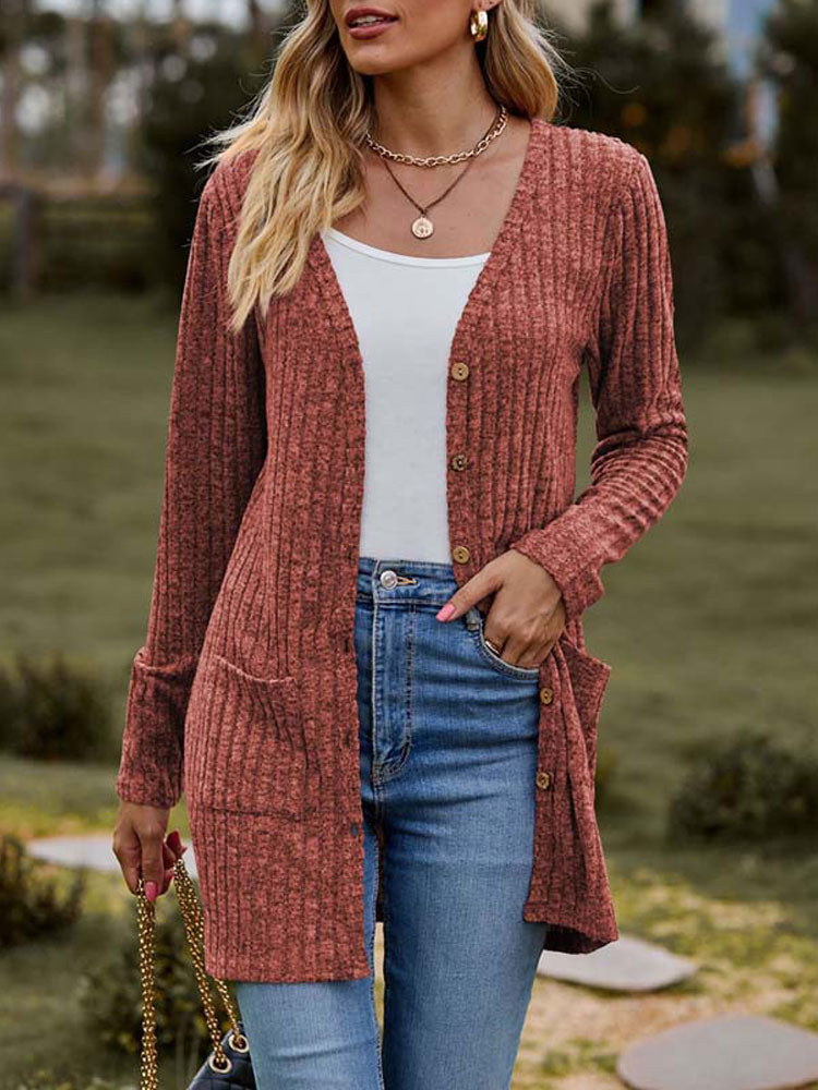 EB | Modische Strickjacke für Frauen mit Taschen