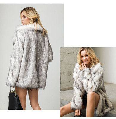 EB | Eleganter Wintermantel Aus Kunstpelz