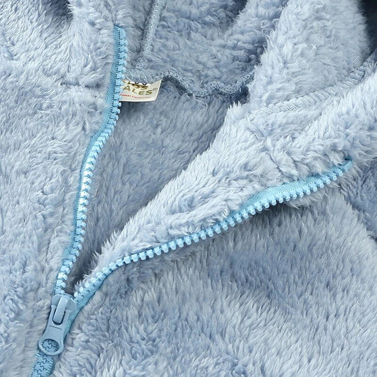 EB Comfort Modische Bären-Kinderjacke aus dickem Samt