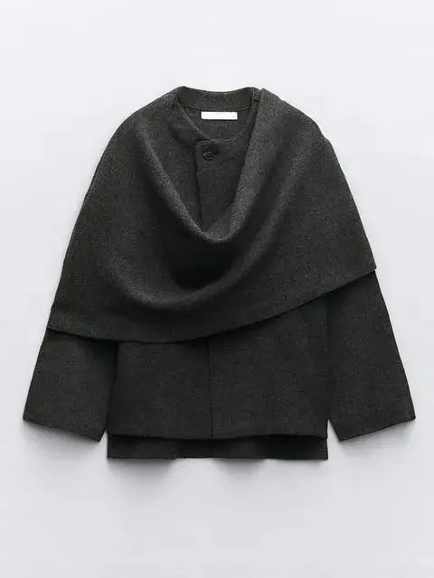 EB | Elegante Cape Jacke Zeitloser Stil und Vielseitige Eleganz
