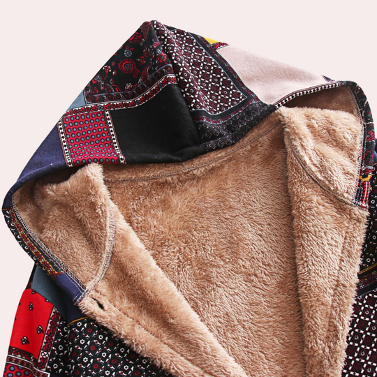 EB | Winterklassischer Warmer Mantel mit Kapuze für Damen