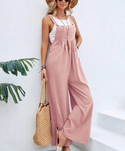 EB | Ärmellose Latzhose Lässig Jumpsuit