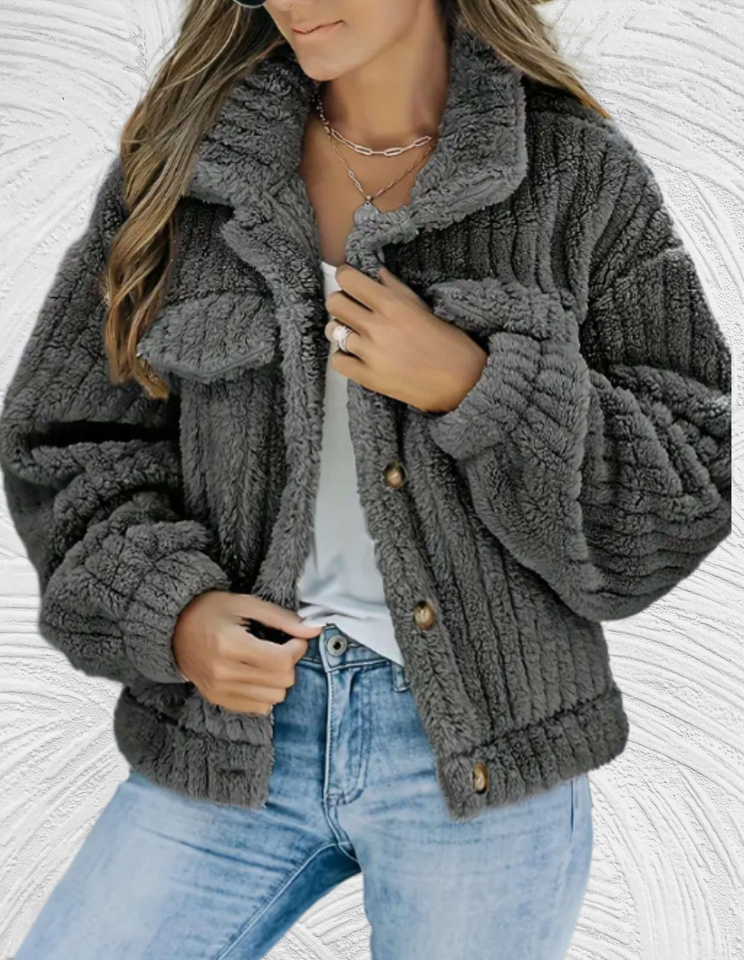 EB | Damen Wolljacke Stilvolle Winter/herbst