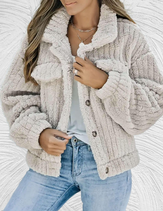 EB | Damen Wolljacke Stilvolle Winter/herbst