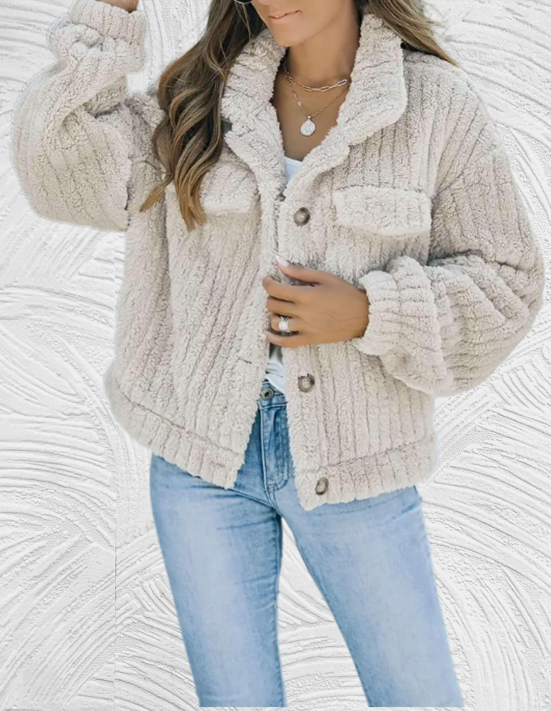 EB | Damen Wolljacke Stilvolle Winter/herbst