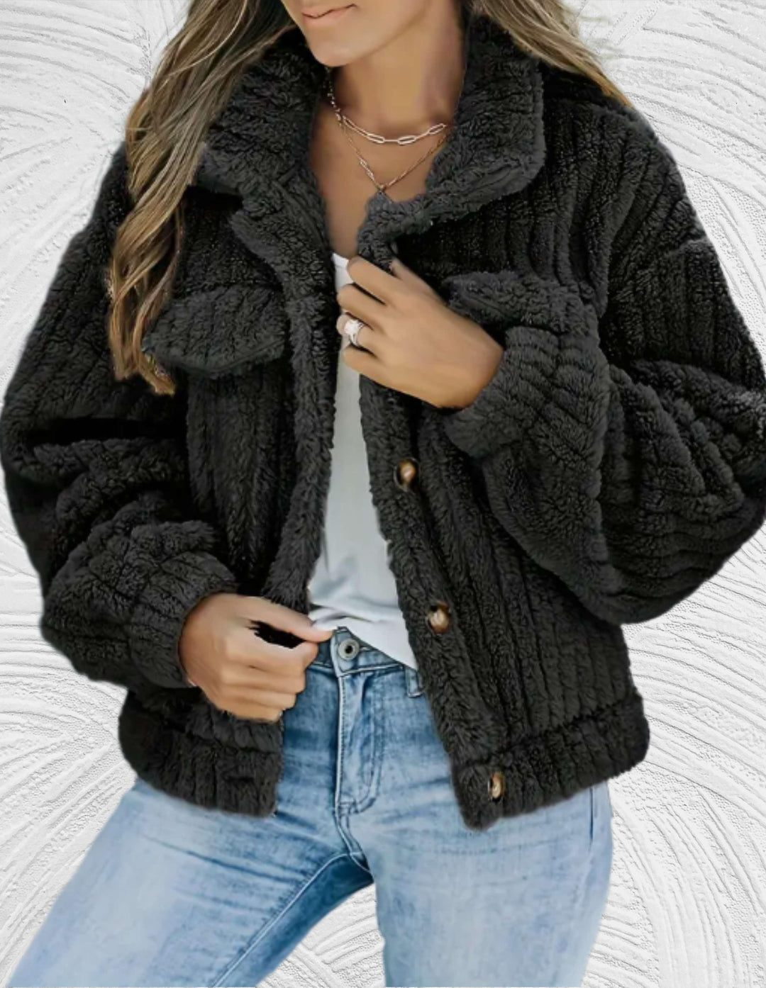 EB | Damen Wolljacke Stilvolle Winter/herbst