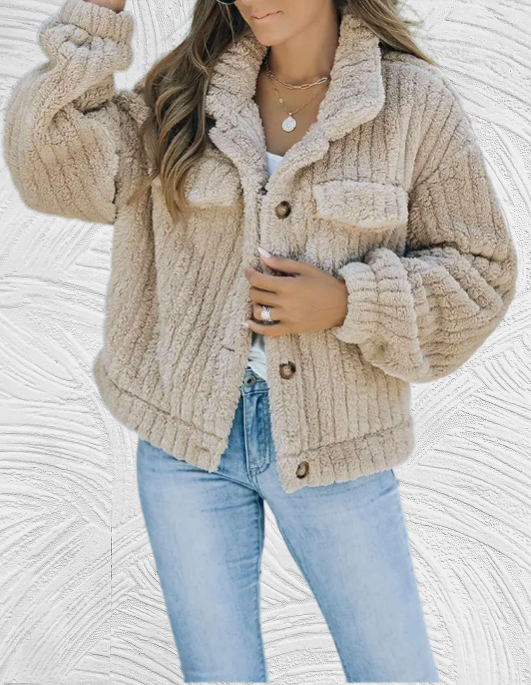 EB | Damen Wolljacke Stilvolle Winter/herbst