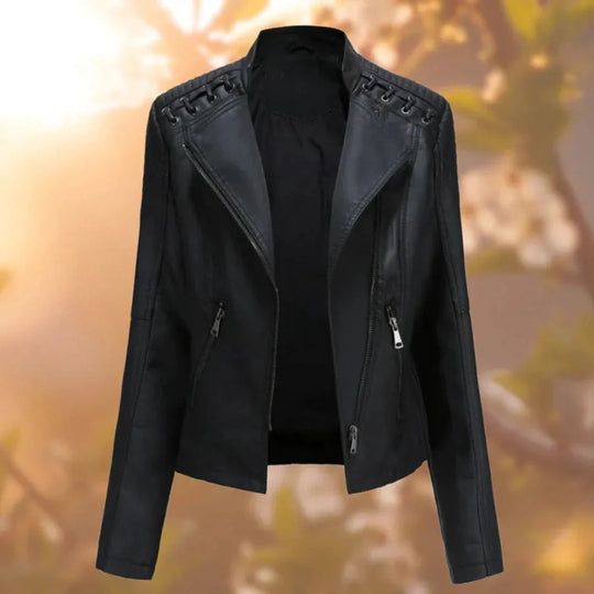 EB | Stitch-Up Schulter Kunstlederjacke