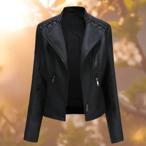 EB | Stitch-Up Schulter Kunstlederjacke