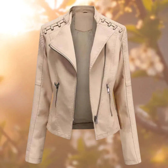 EB | Stitch-Up Schulter Kunstlederjacke