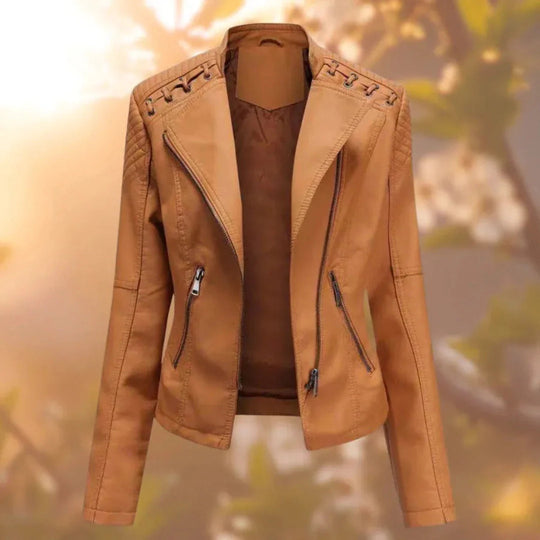 EB | Stitch-Up Schulter Kunstlederjacke