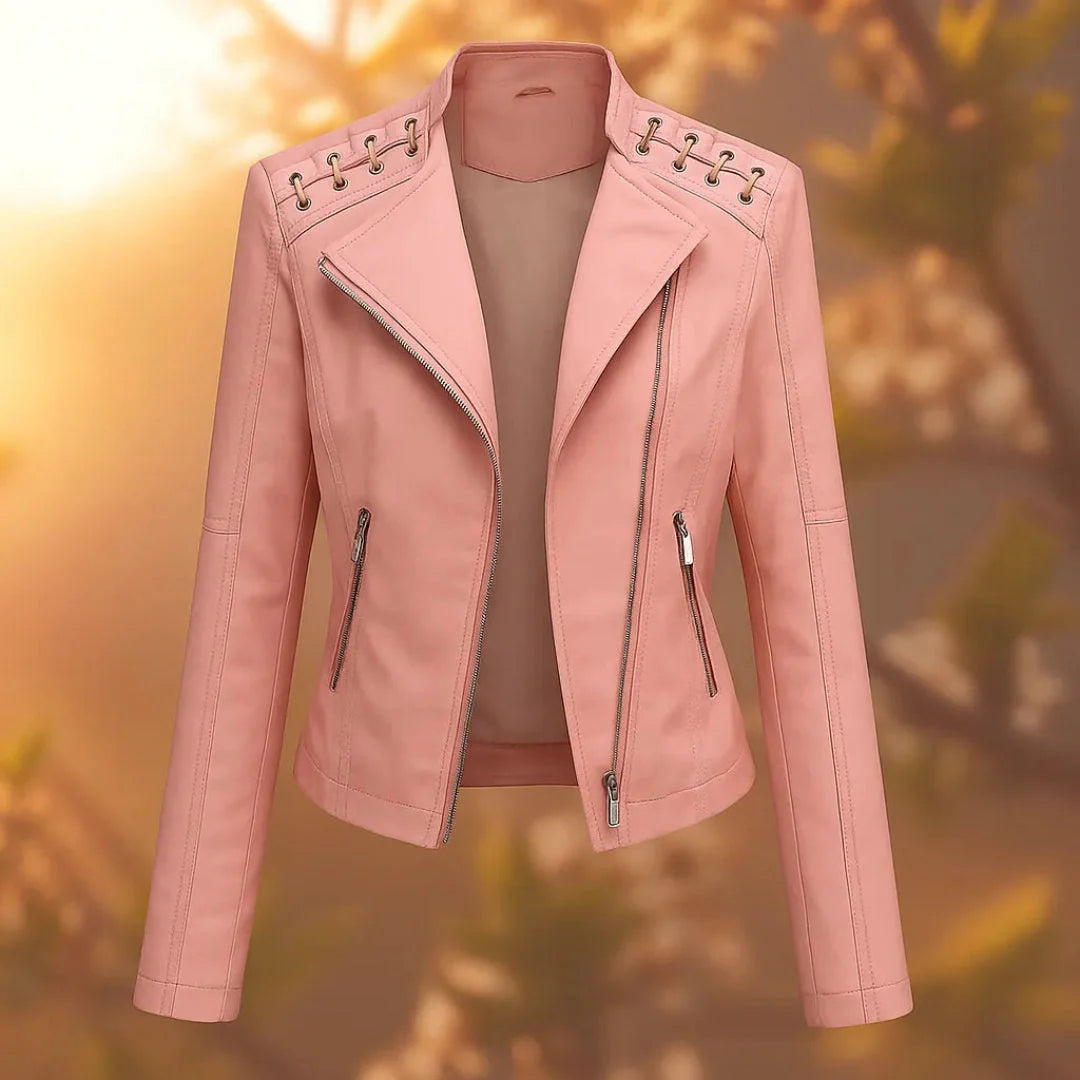 EB | Stitch-Up Schulter Kunstlederjacke