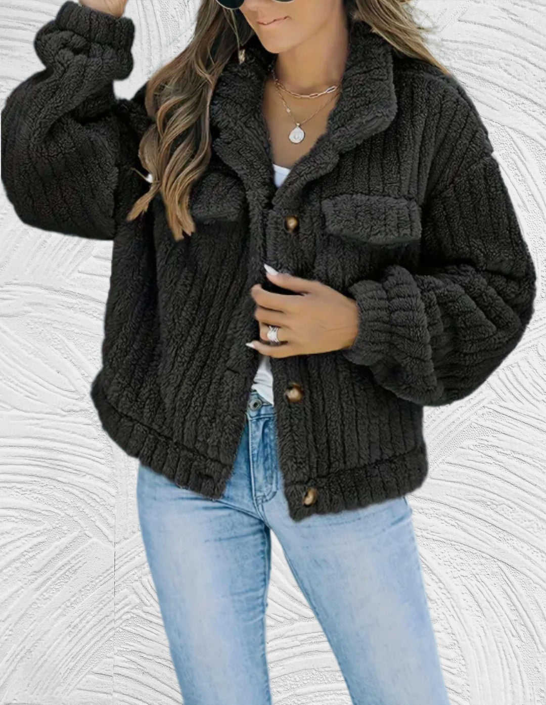 EB | Damen Wolljacke Stilvolle Winter/herbst
