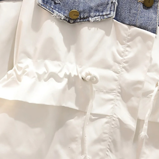 EB | Moderne Denimjacke mit Kordel für Damen Perfekt für den Herbst