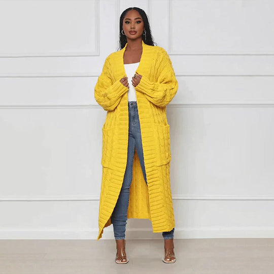 EB | Langer Cardigan Klassischer zeitloser Stil Ideal für den Winter