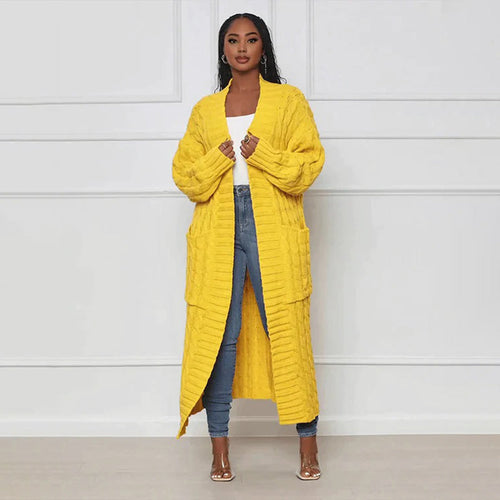 EB | Langer Cardigan Klassischer zeitloser Stil Ideal für den Winter