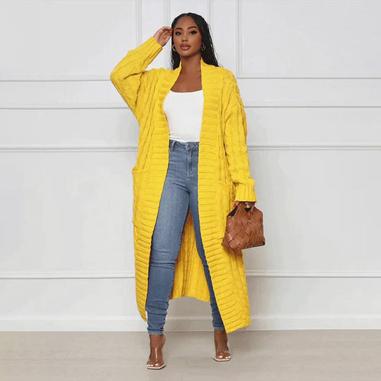EB | Langer Cardigan Klassischer zeitloser Stil Ideal für den Winter