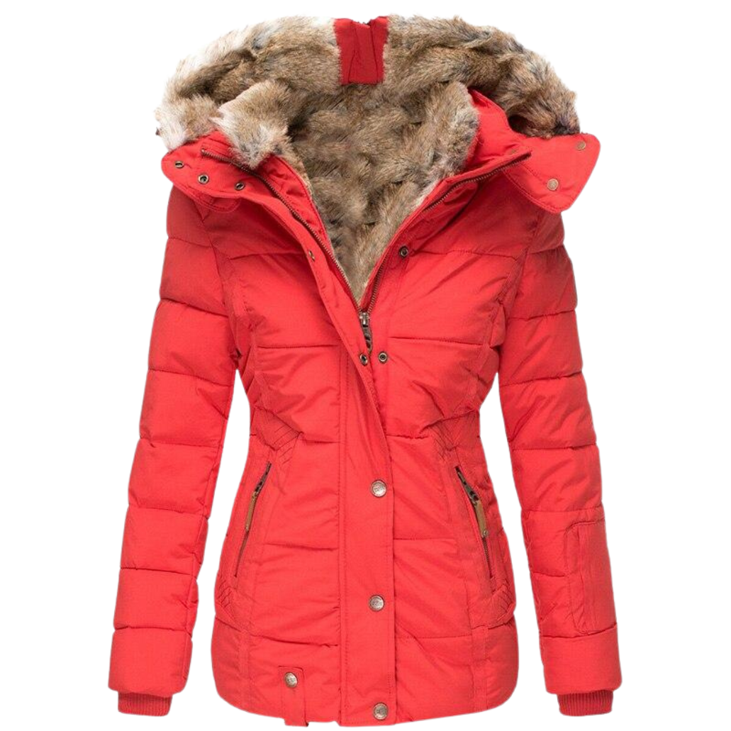EB | Gesteppter Wintermantel für Damen mit Fellkragen