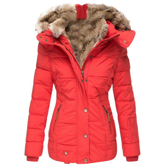 EB | Gesteppter Wintermantel für Damen mit Fellkragen