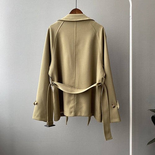 EB | Trenchcoat Relaxed Fit Gürtel an der Taille Leicht Atmungsaktives Material