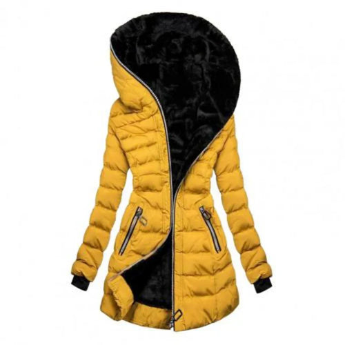 EB | Kapuzen-Pufferjacke Gequiltete Plüschgefütterte Jacke