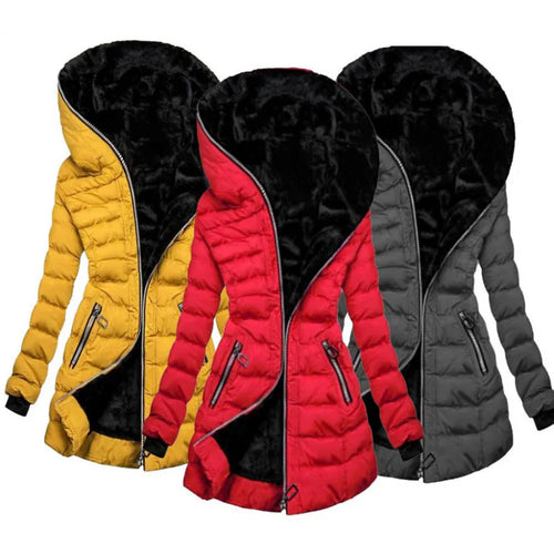 EB | Reißverschluss Puffer Langarm Jacke - Kapuze